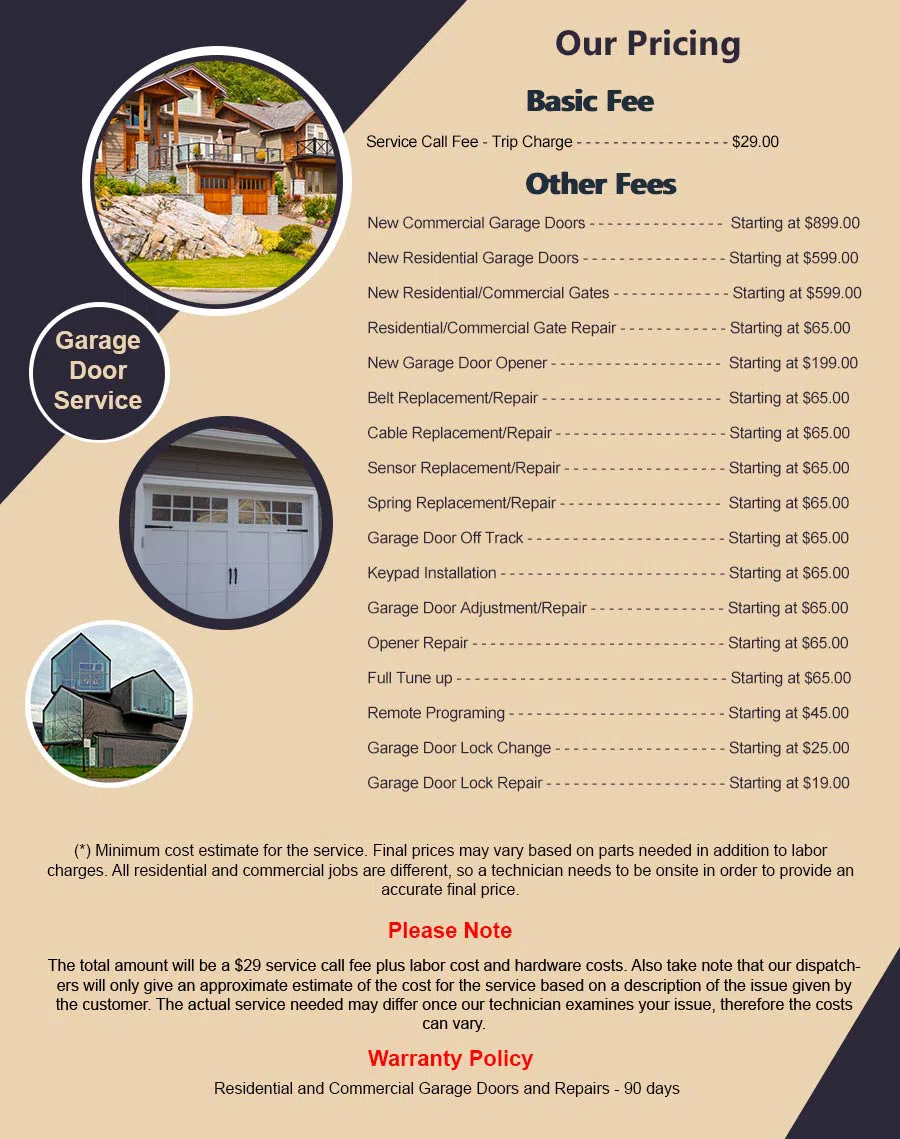 Garage Door Mobile Service San Jose, CA 408-337-0606